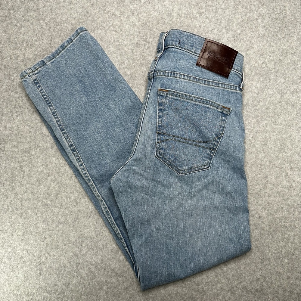Hollister Men's 28X30 Light Wash Blue‎ Straight Epic Flex Jeans New